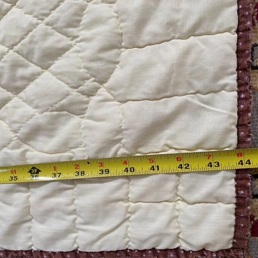 Vtg applique Teddy bear quilt‎ baby country nursery farmhouse cottagecore 34x44